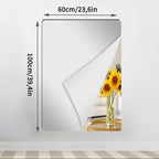 Shatterproof Mirror Film, Flexible Self-Adhesive Wall Mirror Sheets for Home & Gym-Ridorn