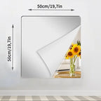 Shatterproof Mirror Film, Flexible Self-Adhesive Wall Mirror Sheets for Home & Gym-Ridorn