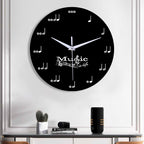 Silent Musical Notes Wall Clock for Home Decor | Ridorn-Clocks-Ridorn