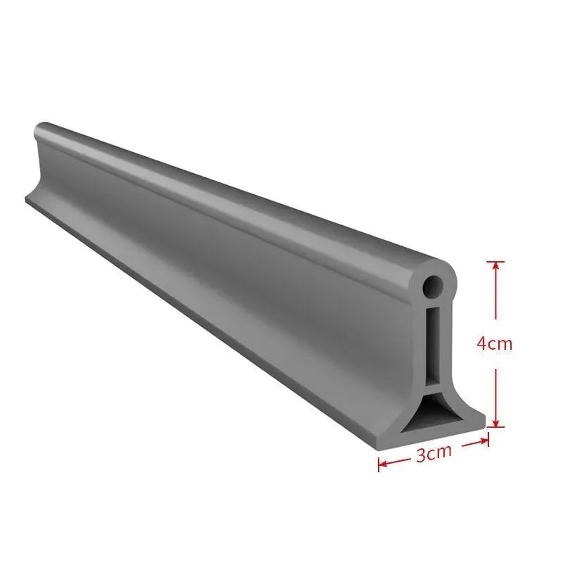 Silicone Shower Splash Guard, Flexible Water Barrier Strip for Bathroom, Kitchen & Floors-Ridorn