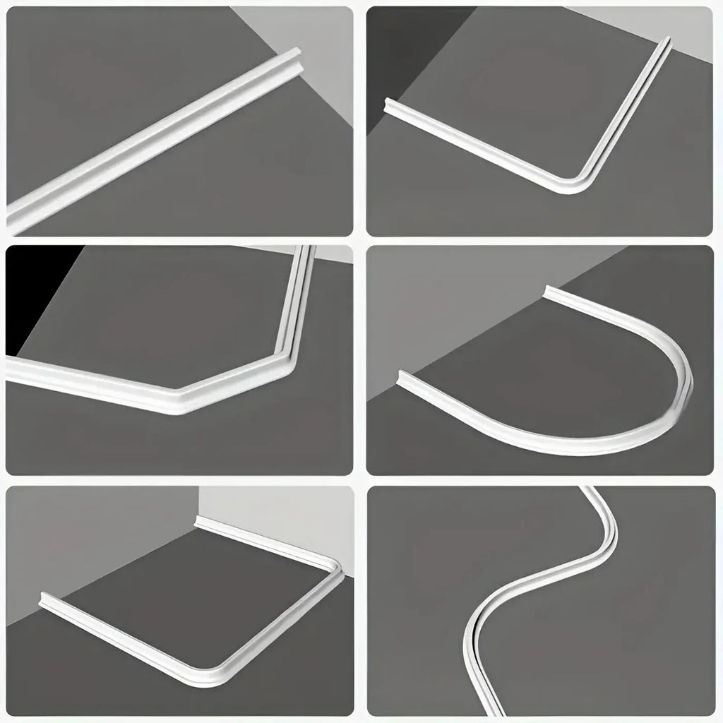Silicone Shower Splash Guard, Flexible Water Barrier Strip for Bathroom, Kitchen & Floors-Ridorn