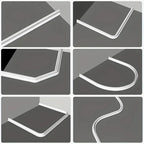 Silicone Shower Splash Guard, Flexible Water Barrier Strip for Bathroom, Kitchen & Floors-Ridorn