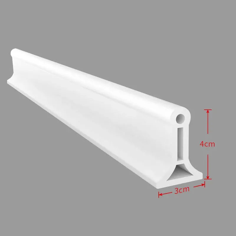 Silicone Shower Splash Guard, Flexible Water Barrier Strip for Bathroom, Kitchen & Floors-Ridorn