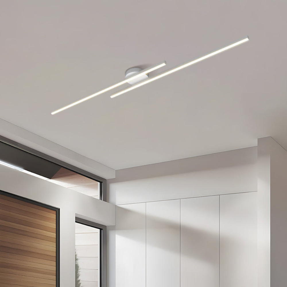 Sleek Long LED Ceiling Light | Modern Semi Flush Mount | Ridorn