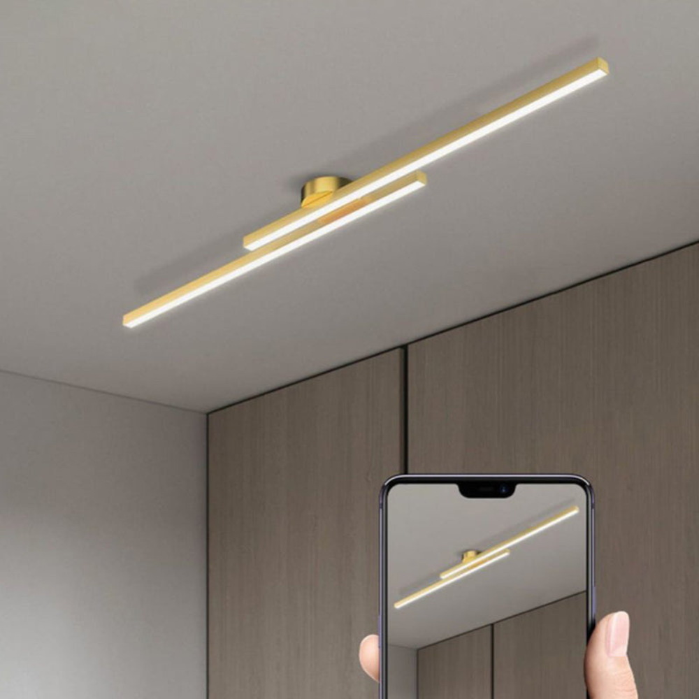 Sleek Long LED Ceiling Light | Modern Semi Flush Mount | Ridorn