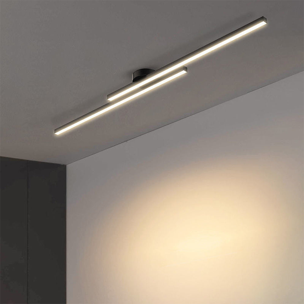 Sleek Long LED Ceiling Light | Modern Semi Flush Mount | Ridorn
