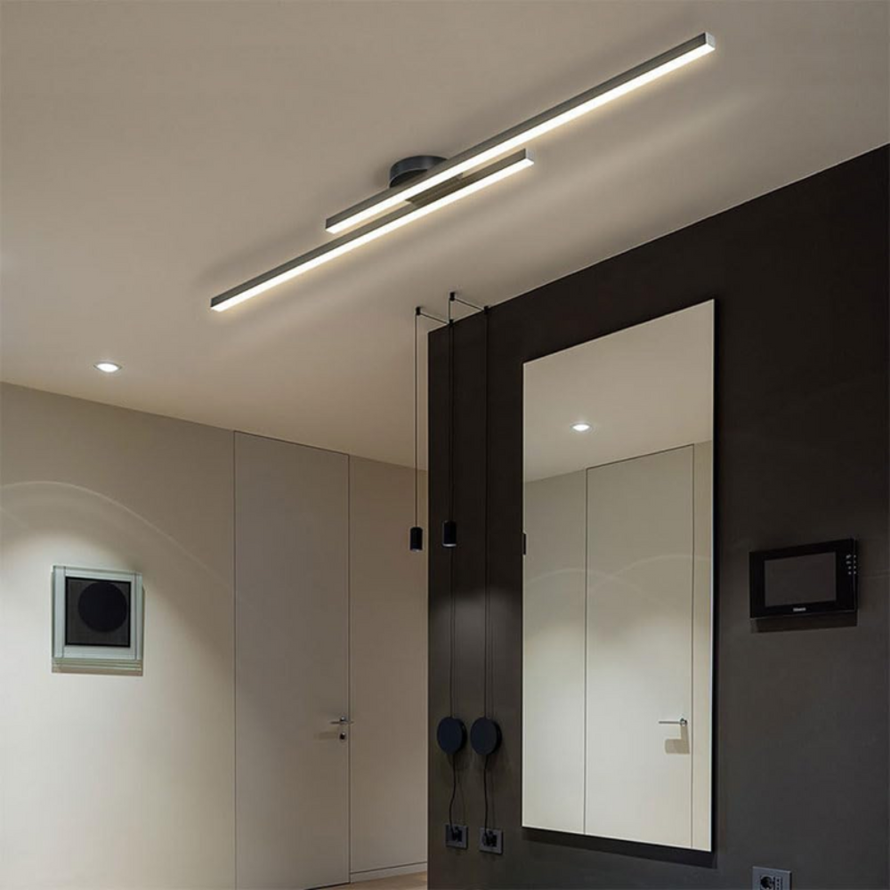 Sleek Long LED Ceiling Light | Modern Semi Flush Mount | Ridorn