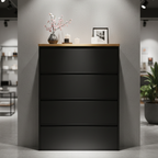 Sleek Minimalist Shoe Storage Cabinet with Flip Drawers | Ridorn-Shoe Storage-Ridorn