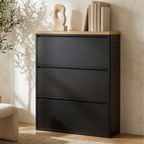 Sleek Minimalist Shoe Storage Cabinet with Flip Drawers | Ridorn-Shoe Storage-Ridorn