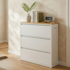 Sleek Minimalist Shoe Storage Cabinet with Flip Drawers | Ridorn-Shoe Storage-Ridorn