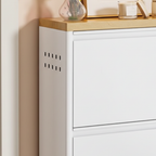 Sleek Minimalist Shoe Storage Cabinet with Flip Drawers | Ridorn-Shoe Storage-Ridorn