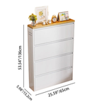 Sleek Minimalist Shoe Storage Cabinet with Flip Drawers | Ridorn-Shoe Storage-Ridorn