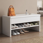 Sleek Modern Minimalist Shoe Storage Cabinet with Drawer | Ridorn-Shoe Storage-Ridorn