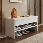 Sleek Modern Minimalist Shoe Storage Cabinet with Drawer | Ridorn-Shoe Storage-Ridorn