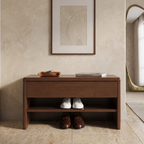 Sleek Modern Minimalist Shoe Storage Cabinet with Drawer | Ridorn-Shoe Storage-Ridorn