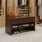 Sleek Modern Minimalist Shoe Storage Cabinet with Drawer | Ridorn-Shoe Storage-Ridorn