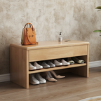 Sleek Modern Minimalist Shoe Storage Cabinet with Drawer | Ridorn-Shoe Storage-Ridorn