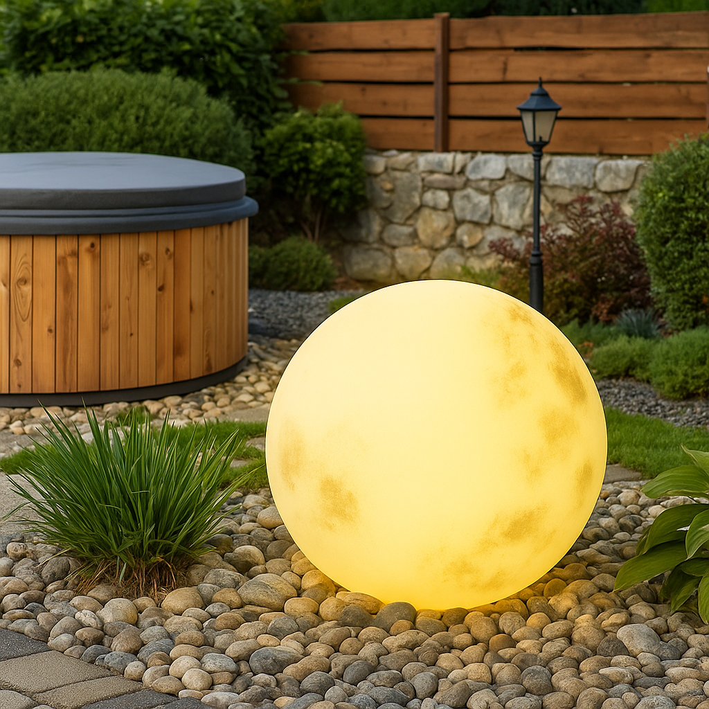 Solar-Powered Moon Lamp for Outdoor Garden and Patio Decor | Ridorn