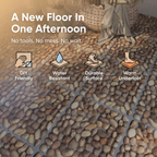 Stone Look Vinyl Flooring Peel and Stick, Matte PVC Self-Adhesive Floor Tiles for Quick Renovation-Ridorn