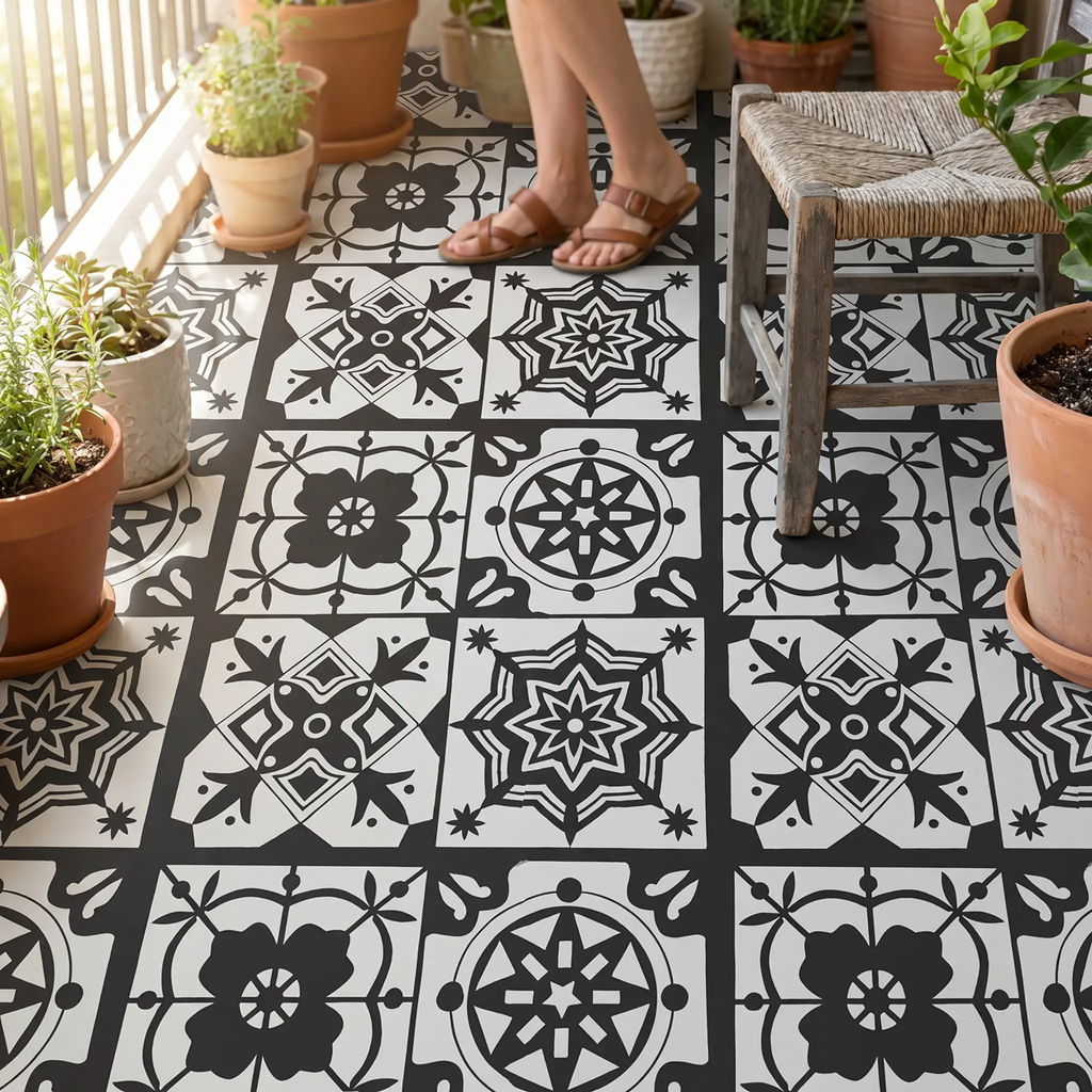 Stone Look Vinyl Flooring Peel and Stick, Matte PVC Self-Adhesive Floor Tiles for Quick Renovation-Ridorn