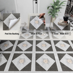 Stone Look Vinyl Flooring Peel and Stick, Matte PVC Self-Adhesive Floor Tiles for Quick Renovation-Ridorn