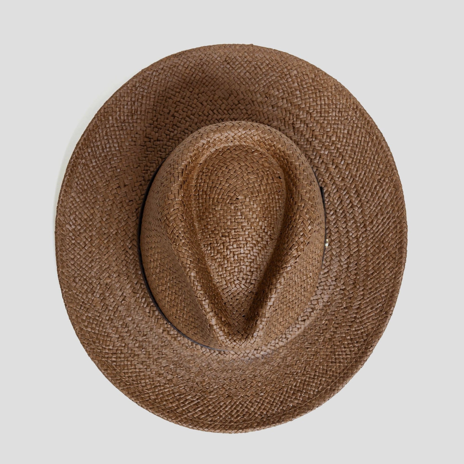 Straw Fedora Hat, Minimalist Coffee-Tone Summer Sun Hat with Modern Fit-Ridorn