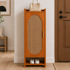 Stylish Bamboo Shoe Storage Cabinet with Detachable Shelves | Ridorn-Shoe Storage-Ridorn