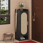 Stylish Bamboo Shoe Storage Cabinet with Detachable Shelves | Ridorn-Shoe Storage-Ridorn