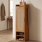 Stylish Bamboo Shoe Storage Cabinet with Detachable Shelves | Ridorn-Shoe Storage-Ridorn