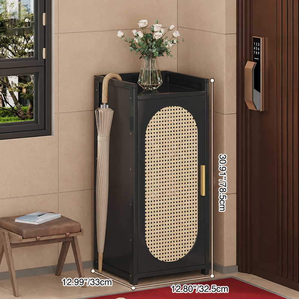 Stylish Bamboo Shoe Storage Cabinet with Detachable Shelves | Ridorn-Shoe Storage-Ridorn