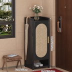 Stylish Bamboo Shoe Storage Cabinet with Detachable Shelves | Ridorn-Shoe Storage-Ridorn