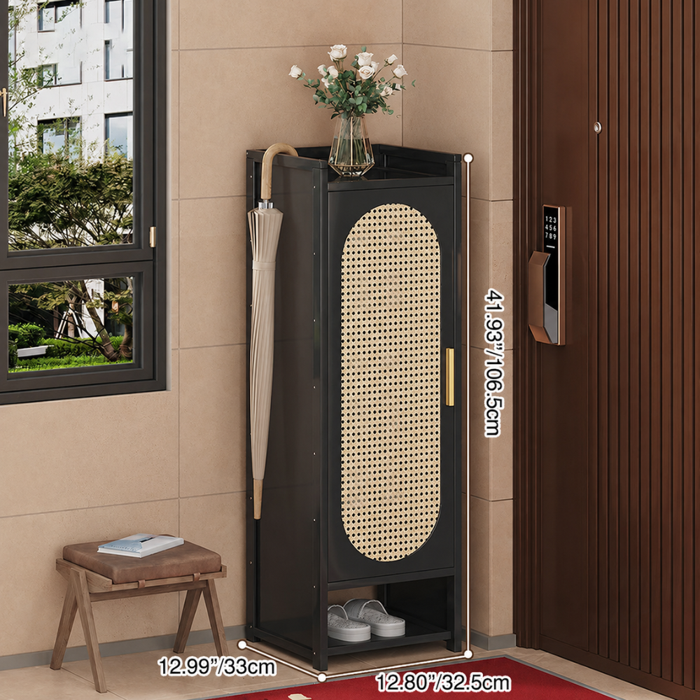 Stylish Bamboo Shoe Storage Cabinet with Detachable Shelves | Ridorn-Shoe Storage-Ridorn