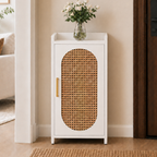 Stylish Bamboo Shoe Storage Cabinet with Detachable Shelves | Ridorn-Shoe Storage-Ridorn