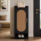 Stylish Bamboo Shoe Storage Cabinet with Detachable Shelves | Ridorn-Shoe Storage-Ridorn