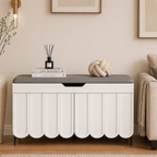 Stylish Entryway Bench with 4-Tier Shoe Storage Solution | Ridorn-Shoe Storage Furniture-Ridorn