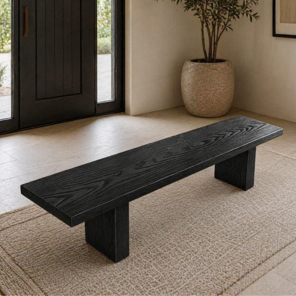 Stylish Pine Wood Shoe Storage Bench for Entryway or | Ridorn-Benches-Ridorn