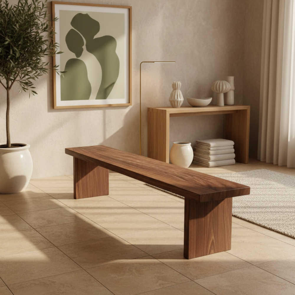 Stylish Pine Wood Shoe Storage Bench for Entryway or | Ridorn-Benches-Ridorn