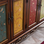 Stylish Solid Wood 4-Tier Shoe Cabinet for Entryway Storage | Ridorn-Shoe Cabinets-Ridorn
