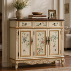 Stylish Solid Wood 4-Tier Shoe Cabinet for Entryway Storage | Ridorn-Shoe Cabinets-Ridorn