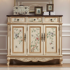 Stylish Solid Wood 4-Tier Shoe Cabinet for Entryway Storage | Ridorn-Shoe Cabinets-Ridorn