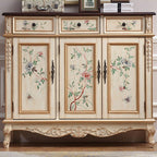 Stylish Solid Wood 4-Tier Shoe Cabinet for Entryway Storage | Ridorn-Shoe Cabinets-Ridorn