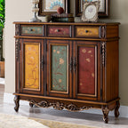 Stylish Solid Wood 4-Tier Shoe Cabinet for Entryway Storage | Ridorn-Shoe Cabinets-Ridorn