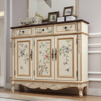 Stylish Solid Wood 4-Tier Shoe Cabinet for Entryway Storage | Ridorn-Shoe Cabinets-Ridorn