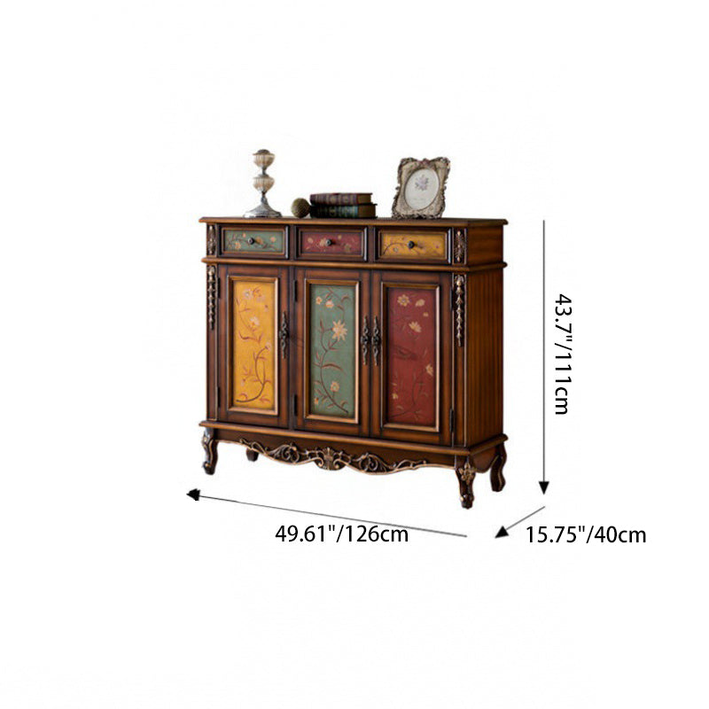 Stylish Solid Wood 4-Tier Shoe Cabinet for Entryway Storage | Ridorn-Shoe Cabinets-Ridorn