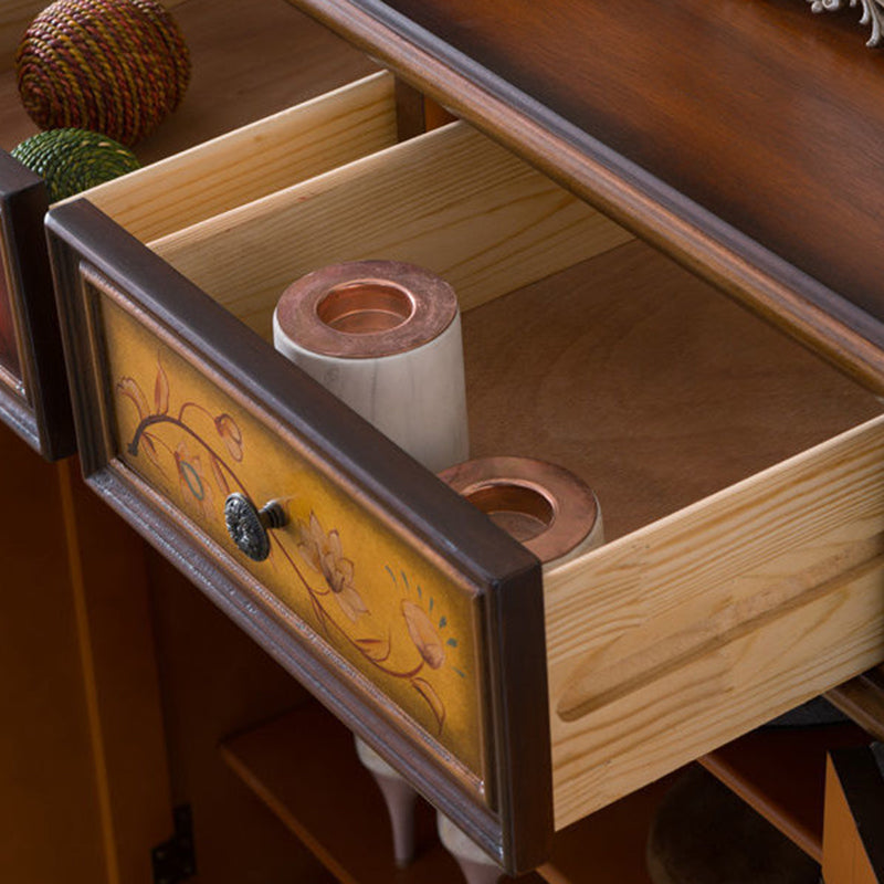 Stylish Solid Wood 4-Tier Shoe Cabinet for Entryway Storage | Ridorn-Shoe Cabinets-Ridorn