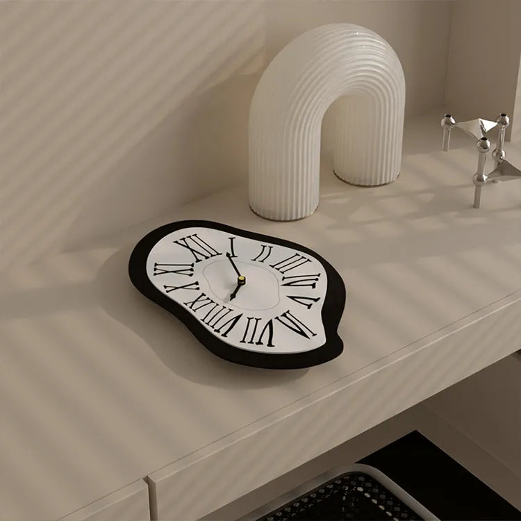 Dali-Inspired Surrealistic Wall Clock with Roman Numerals | Ridorn