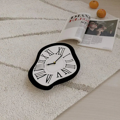 Dali-Inspired Surrealistic Wall Clock with Roman Numerals | Ridorn