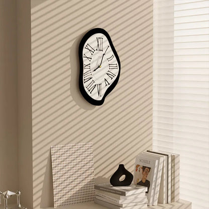 Dali-Inspired Surrealistic Wall Clock with Roman Numerals | Ridorn
