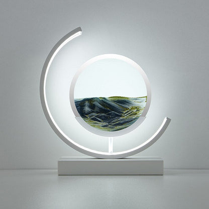 Table Lamp Circular Frame | LED Desk Fixture | Ridorn