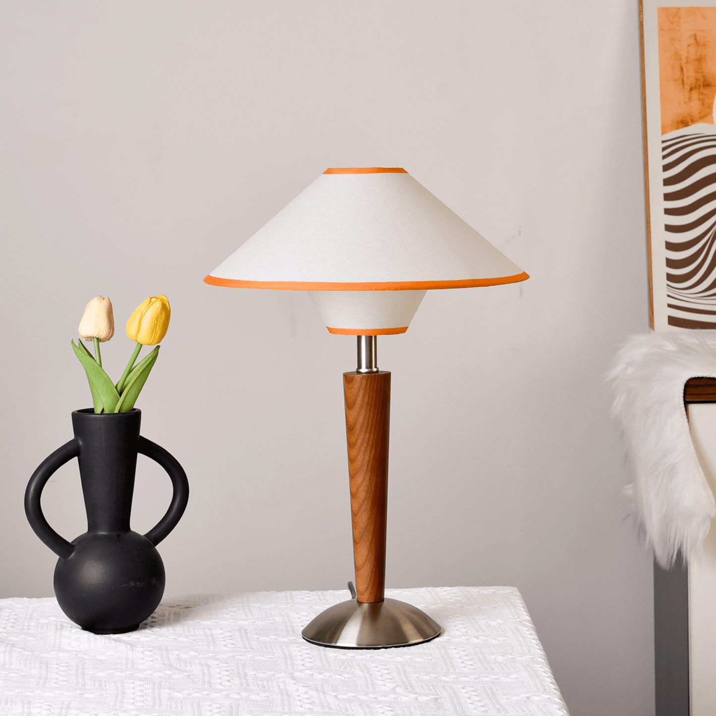 Table Lamp | Fabric Shade Table Light | Ridorn